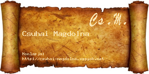 Csuhai Magdolna névjegykártya